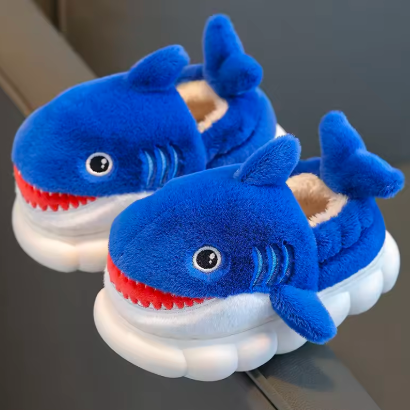 New Winter Shoes with Cute Cartoon Shark Heels